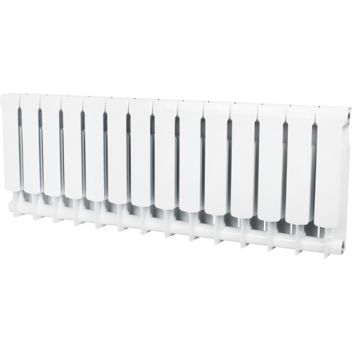Биметаллический радиатор STOUT Space 350 - 14 секций, боковое, белый RAL 9016