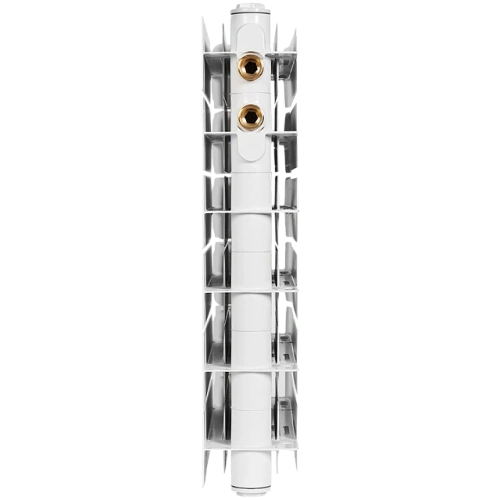 Биметаллический радиатор STOUT TITAN VENTIL 500 - 6 секций, нижнее справа, белый RAL 9016