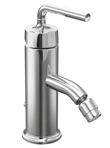 Смеситель для биде Jacob Delafon Purist E14434-4A-CP Хром, однорычажный, донный клапан