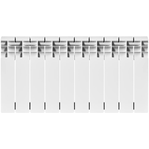 Биметаллический радиатор Rommer Profi Bm 350 - 10 секций, боковое, белый RAL9016
