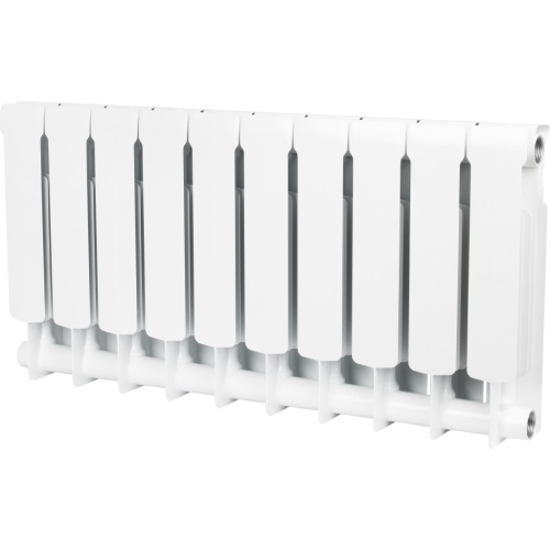 Биметаллический радиатор STOUT Space 350 - 10 секций, боковое, белый RAL 9016