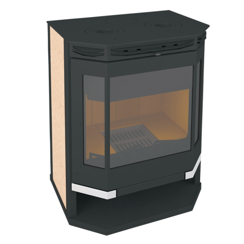 Печь-камин Мета «Ангара-12» с чугунной вар. плитой, 12 кВт