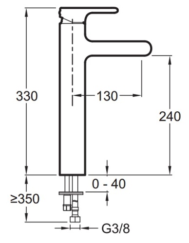 Смеситель для раковины Jacob Delafon Singulier E10861-CP хром, высокий