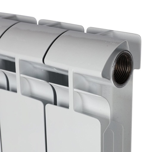 Биметаллический радиатор STOUT ALPHA 350 - 10 секций, боковое, белый RAL 9016