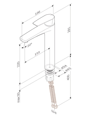 Смеситель для раковины AM.PM Gem F90A92022 чёрный