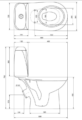 Унитаз компакт Jika Vega 245140002421 белый 680x360