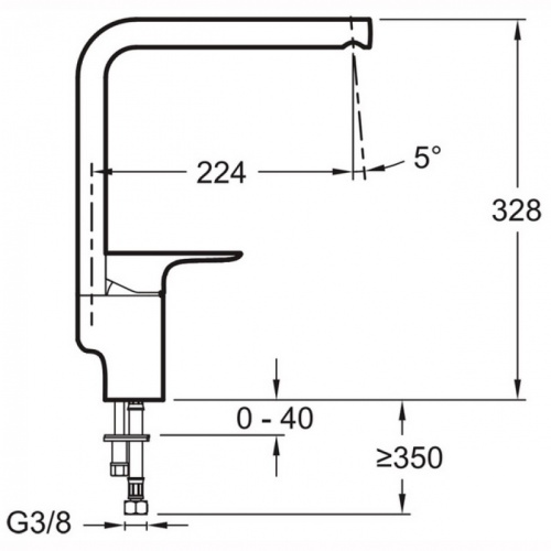 Смеситель для кухни Jacob Delafon AlEo E72360-CP хром