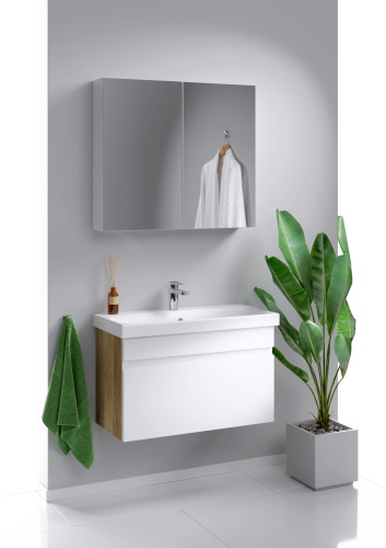 Тумба с умывальником AQWELLA Smart 80 Дуб балтийский SRT0108DB