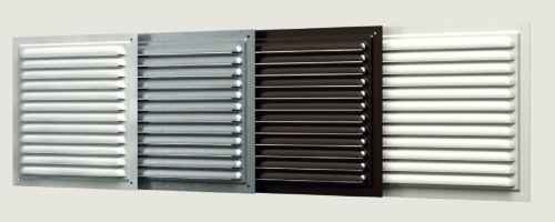 2525МЭ Решетка ЭРА вентиляционная металлическая, с сеткой 250х250