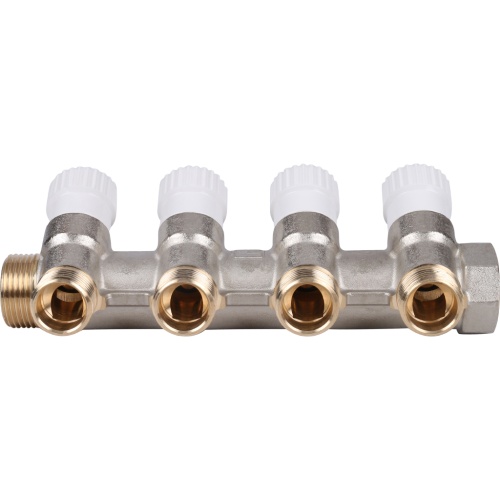 Коллектор 4 выхода STOUT 3/4"x1/2" с вентилями SMB 6851 341204