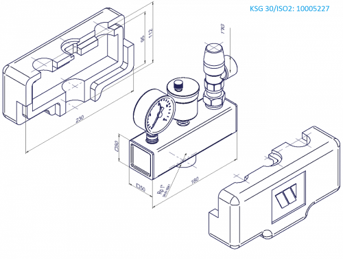 Группа безопасности 3 бар для котла 3/4" до 100 кВт в изоляции Watts KSG30/20M-ISO 10005204