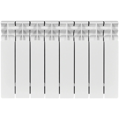 Биметаллический радиатор STOUT TITAN 350 - 8 секций, боковое, белый RAL 9016