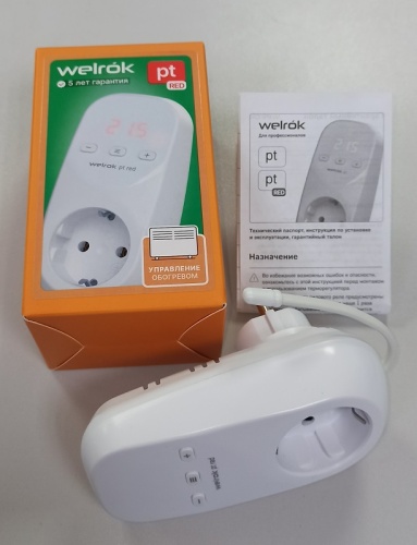 Терморегулятор в розетку Welrok pt red