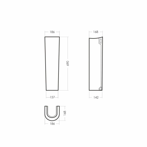 Пьедестал Sanita АТТИКА белый