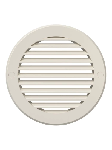 12РКН Ivory, Решетка наружная вентиляционная круглая D161 с фланцем D125, ASA