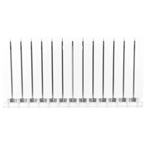 Биметаллический радиатор STOUT STYLE 500 - 14 секций, боковое, белый RAL 9010