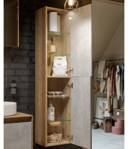 Пенал AQWELLA Mobi 36,5 Белый MOB0535W+MOB0735BS