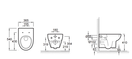 Унитаз подвесной Jacob Delafon Odeon Up E4570-00 белый 370х400х540