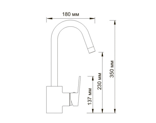 Смеситель для кухни WasserKraft Donau 5347 хром