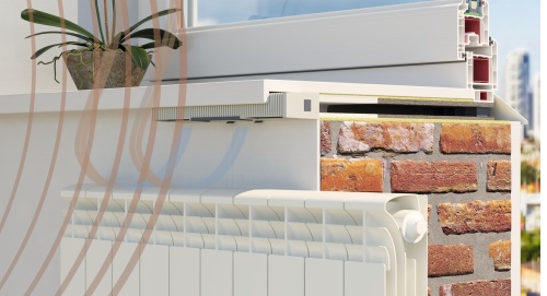 Подоконный приточный клапан Norvind city