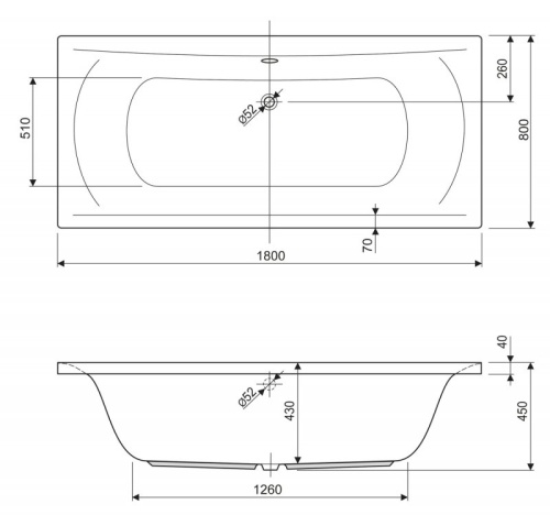 Боковая панель для акриловой ванны Riho 42-for_two-90-SP