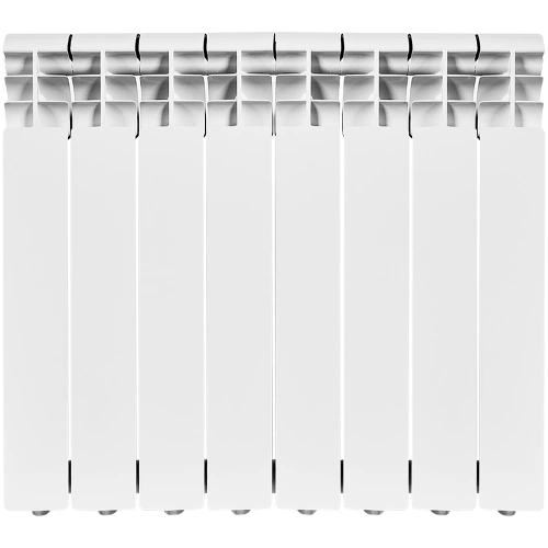 Биметаллический радиатор Rommer Profi Bm 500 - 8 секций, боковое, белый RAL9016