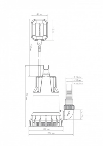 Дренажный насос Джилекс ДРЕНАЖНИК 220/12 5101