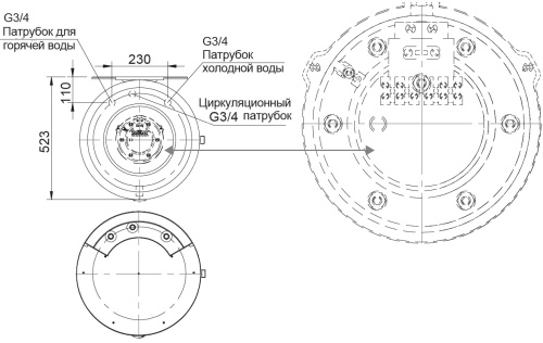 Бойлер косвенного нагрева Stout 75 литров, ТЭН 2,4 кВт, настенный