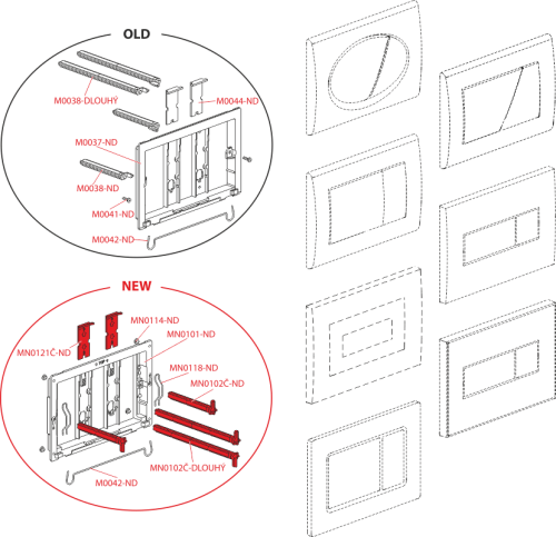 Смывная клавиша Alcaplast M472,