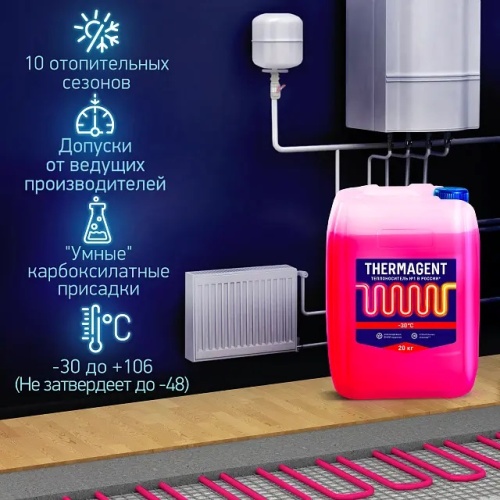 Теплоноситель Thermagent -30° этиленгликоль 20 кг