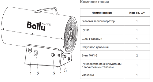 Газовая пушка BALLU BHG-40