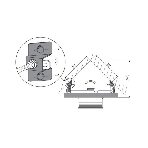 Крепление инсталляции в угол Alcaplast M918