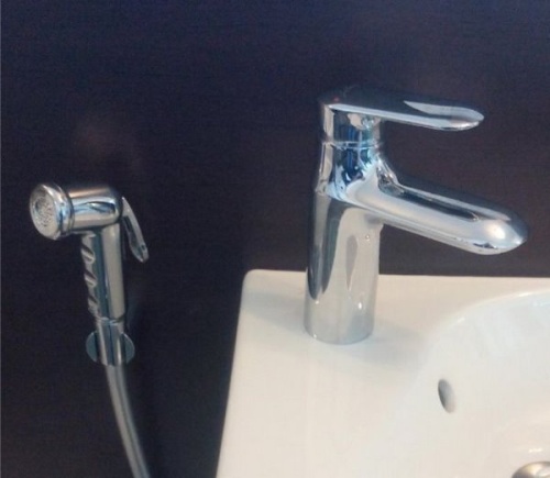 Смеситель для раковины Jacob Delafon Kumin E99465-CP хром, высокий, гигиенический душ, донный клапан