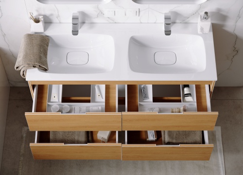 Тумба с умывальником AQWELLA Accent 122 Дуб золотой ACC0112DZ