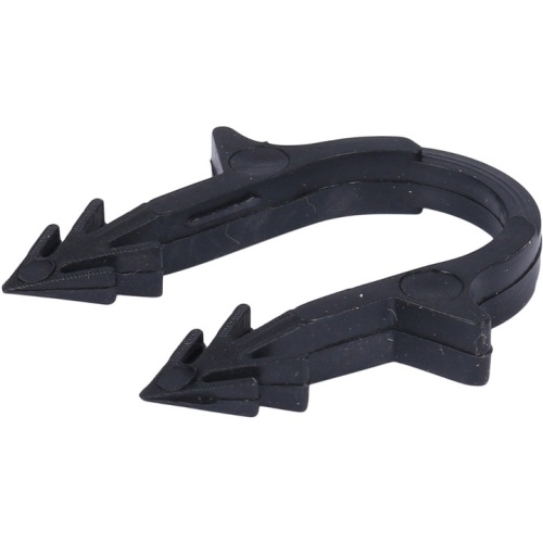 Скоба якорная с двойным креплением Stout для труб д.16-20мм, цвет черный SMF-0004-001620