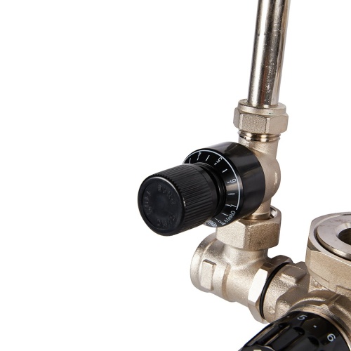 Насосно-смесительный узел Stout с 4-х ходовым термостатическим клапаном и байпасом, без насоса