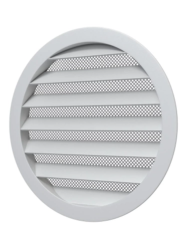 16РКМ, Решетка вентиляционная круглая D185 алюминиевая с фланцем D160