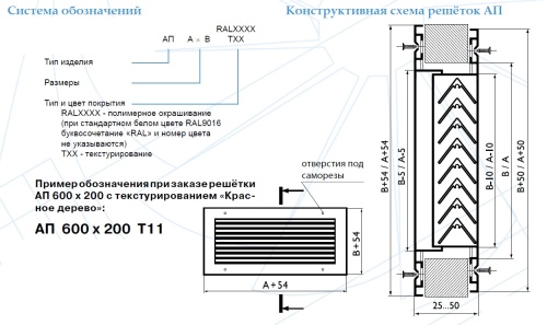 Переточная решетка АП 300*150