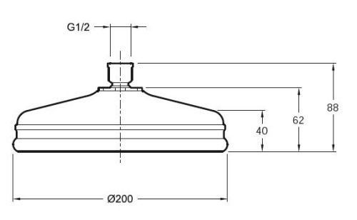 Верхний душ Jacob Delafon Katalyst E13692-CP хром