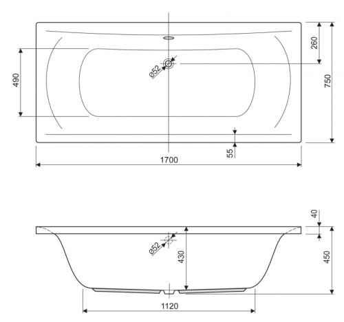 Боковая панель для акриловой ванны Riho 42-for_two-90-SP