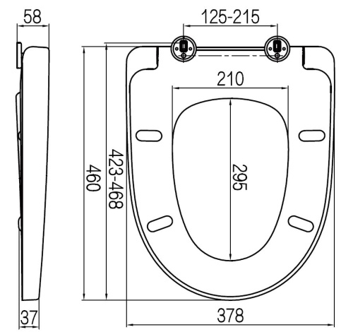 C117852WH Awe сиденье для унитаза микролифт