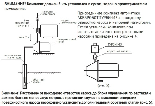 Комплект автоматики Unipump АКВАРОБОТ ТУРБИ-М3-2 33453