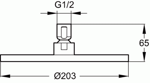 Верхний душ Jacob Delafon Eo E14536-CP хром