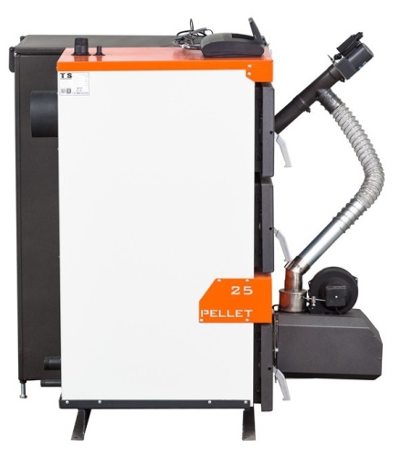 Котел пеллетный 15кВт ТIS DUO PELLET 15 доп. топка, автоматика, самоочистка