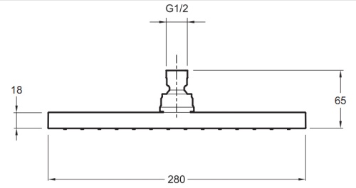 Верхний душ Jacob Delafon Eo E3875-CP хром
