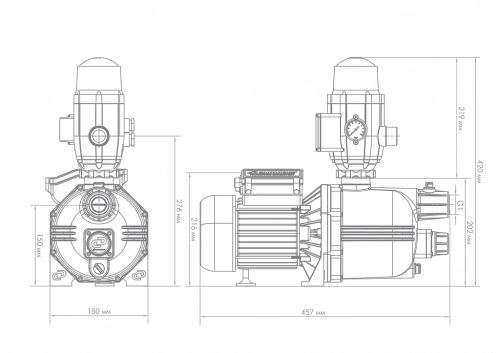 Поверхностный насос Джилекс ДЖАМБО 70/50 П-К "Комфорт" 4001