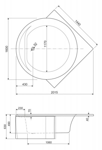 Металлический каркас для акриловой ванны Riho FI CORNER-MF