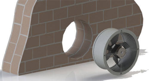 Вентилятор осевой фланцевый ВО-Ф-1,5