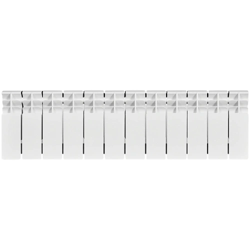 Биметаллический радиатор STOUT TITAN 200 - 12 секций, боковое, белый RAL 9016