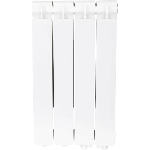 Алюминиевый радиатор STOUT Bravo 500 - 4 секции, нижнее справа, белый RAL 9010